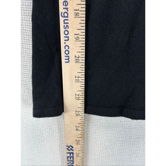 Cyrus Black Rosette Neckline Top Women’s Small NWT 3/4 Sleeve Knit Blouse Floral - Picture 8 of 10